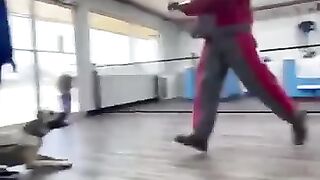 A well trained dog!