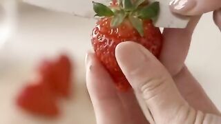 Heart Shaped Strawberry Sandwich