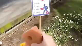 A creative way to cross the street