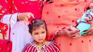 Happy village family