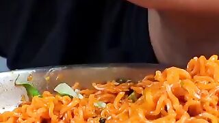 spicy nodolles and momos eat food