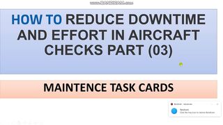 HOW TO REDUCE DOWNTIME AND EFFORT IN AIRCRAFT CHECKS PART (03)