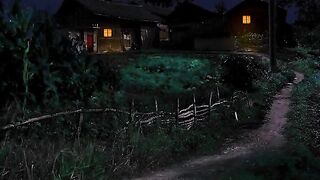 The evening atmosphere in the countryside