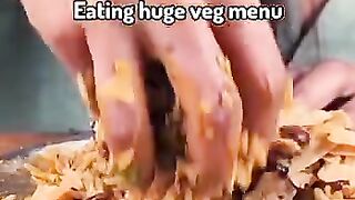 Jal muri spicy cooking eating huge veg
