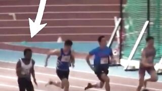 Sprinter fall under stand