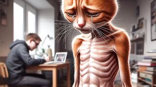 Ginger cat + skinny vs muscular #cute #cat