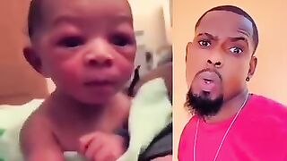 9Hours Old Baby already learned to survive Watch Video