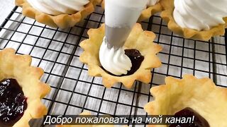 КОРЗИНОЧКИ С БЕЛКОВО-ЗАВАРНЫМ КРЕМОМ