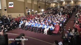 Exit polls suggest big win by South Korea’s liberal opposition parties in parliamentary election.