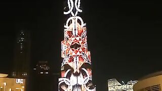 Burj khalifa in dubai night scene follow me