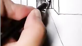 How to draw house step by step