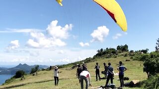 Flying parashot Natural Videos