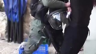 An Israeli occupation soldier "randomly" picked and asearched on Saturday a Palestinian young man at Al-Aqsa Mosque.