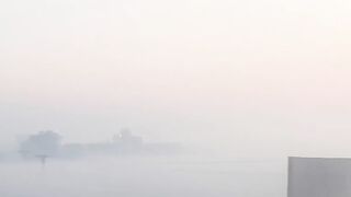 Fog and smoke smog morning time
