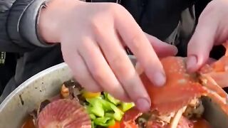 Chinese Fisherman eats all odd things