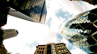 Corporate and business buildings in the city - AdalineTV