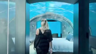 This bedroom in Maldives is 16 feet underwater