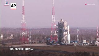 Russia launches a heavy-lift rocket from Far East after two previous attempts cancelled.