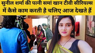 Sama Khan On TV Serial Shooting