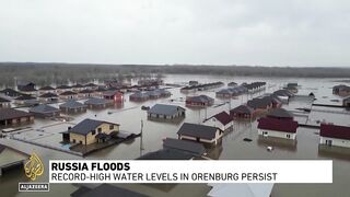 Russia floods_ Record-high water levels in Orenburg persist.