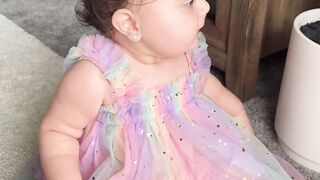 my mother bought a very beautiful rainbow dress