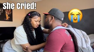 Telling My Girlfriend I Am LEAVING Her For A Few Days.. *she cried*