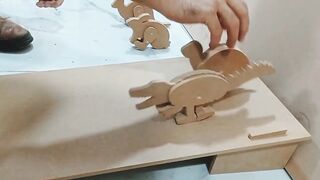 Wooden walking animals