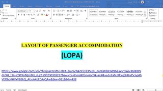 Aircraft LAYOUT OF PASSENGER ACCOMMODATION