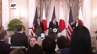 Blinken and Kamala Harris host Japanese PM Kishida for luncheon.