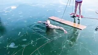 This Man Got Lost Under The Ice