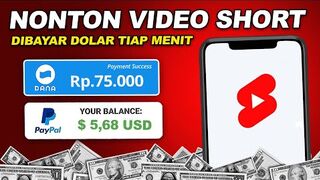 MAKE MONEY ONLINE : Nonton Short Video Dibayar PAYPAL & DANA, Aplikasi Penghasil Uang 2024, Cara dapat uang di internet.
