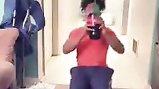 He got some hard hit