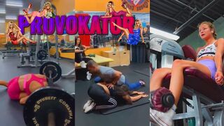 Funny and scary Girls in the gym