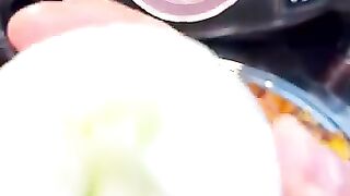 Chicken bitany eating spicy