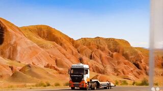 Truck driving in back funny video