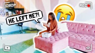 LEAVING MY GIRLFRIEND WITH ONLY A GOODBYE LETTER PRANK!! *gone wrong*