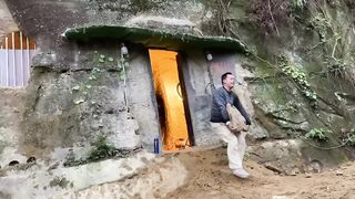 name Man Digs a Hole in a Mountain and Turns it Into an Amazing Apartment