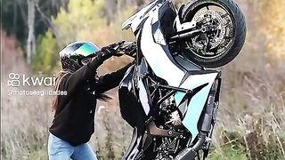 Super bike cute girl