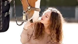 Horse love with girl????????#febspot