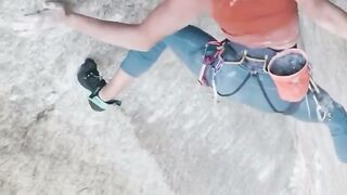 Amity Warme is a rock climber