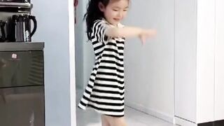 Baby girl dancing