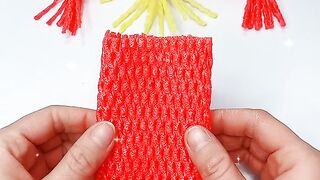 DIY How To Make Cute Lantern with fruit Wrapper Form