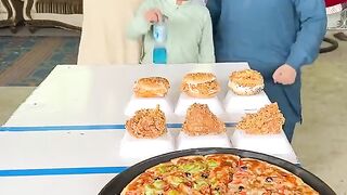 Flip the bottle and eat food challenge