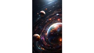 Planets floating in space