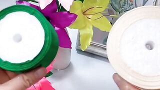 DIY Makeing Flower with Ribbon