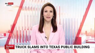 Truck crashes into Texas government building, killing one and injuring several others.