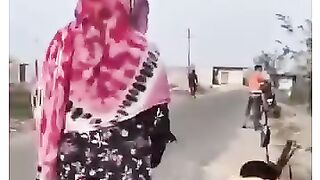 Wife fought with husband. Hahahah