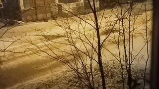 Snow falling