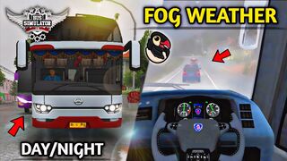 Review Fog Weather! Day/Night - Bus Simulator Indonesia by Maleo | Bus Gameplay