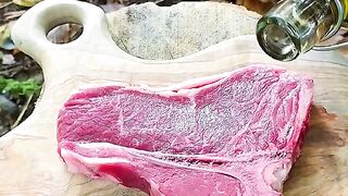 Perfect steak in nature